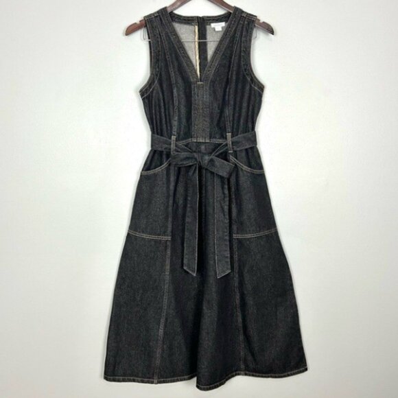 Sundance Poppy Denim Dress in Washed Black Size 6 NWT - Picture 3 of 6